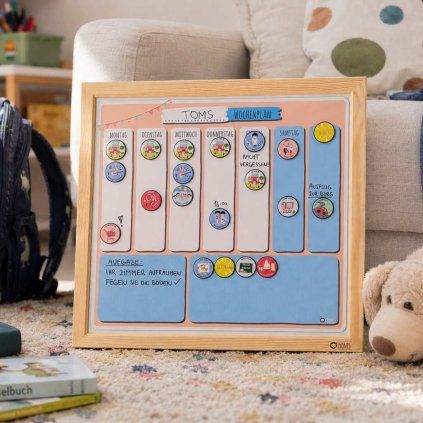 Magnetischer Wochenplaner für Schulkinder