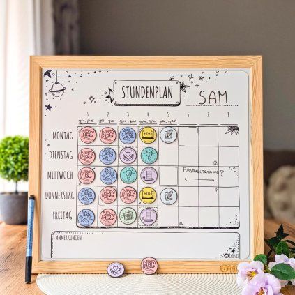Magnetischer Stundenplan für Kinder