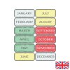 Months magnet set English