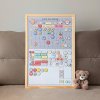My school calendar magnetic montessori 80 magnets kids planner german