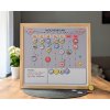 Weekly planner magnetic schoolchildren montessori magnets gray dry erase german