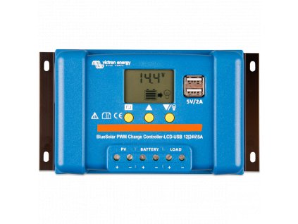 11621 O bluesolar pwm lcd usb 12 24v 5a front