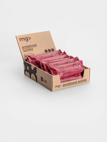 20x MG Proteinová tyčinka 01 Brownies s malinami  balení po 20 kusech