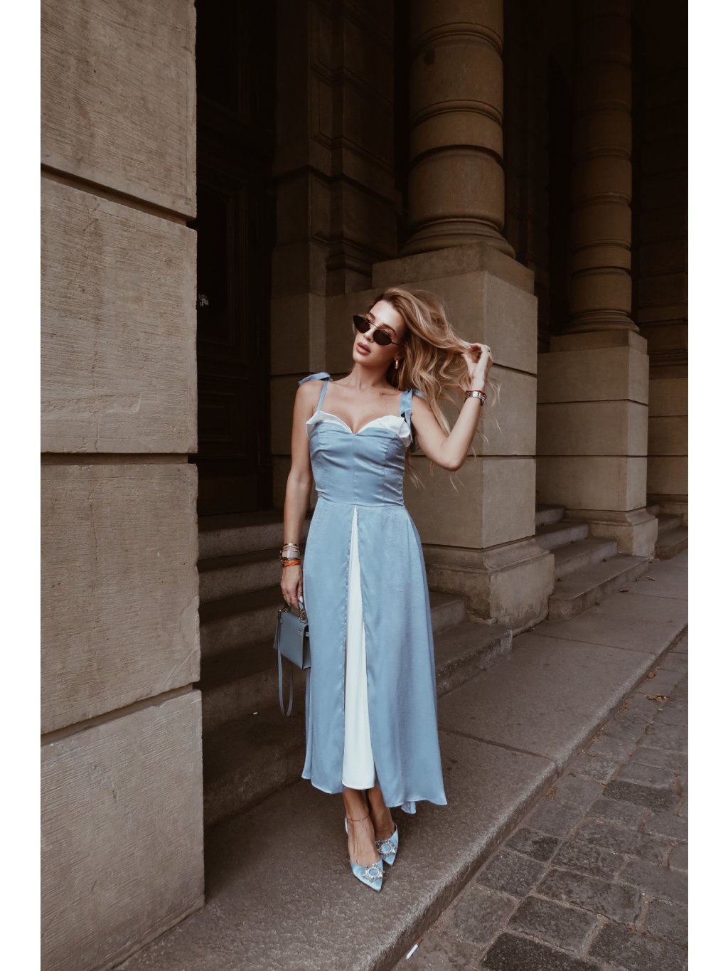 Cocktail dress baby blue discount
