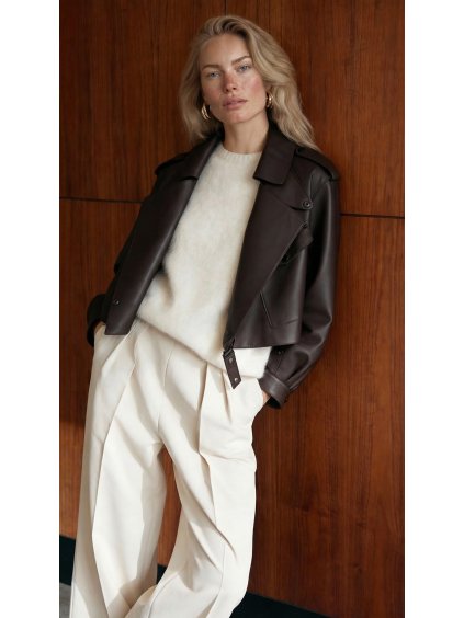 Kožená bunda Chocolate Simi