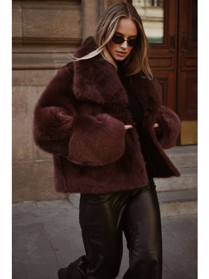 Shearling Wine kabát Lora