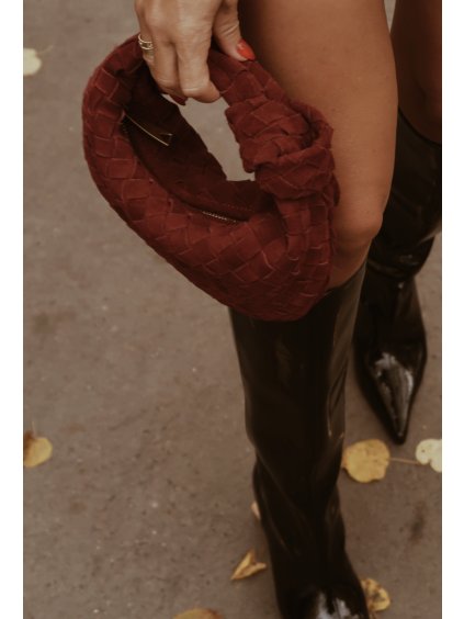Kabelka Maya suede wine mini