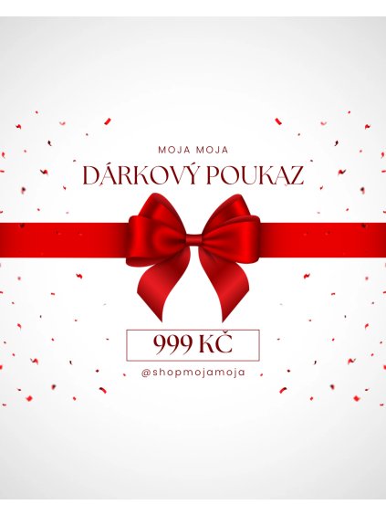 White and Red Elegant Ribbon with Confetti Gift Certificate