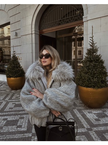 Light gray hooded jacket Moja Moja