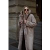 Maxi kabát Shearling Nude