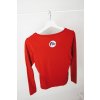 Červené dámské tričko s dlouhým rukávem prémium s potiskem
