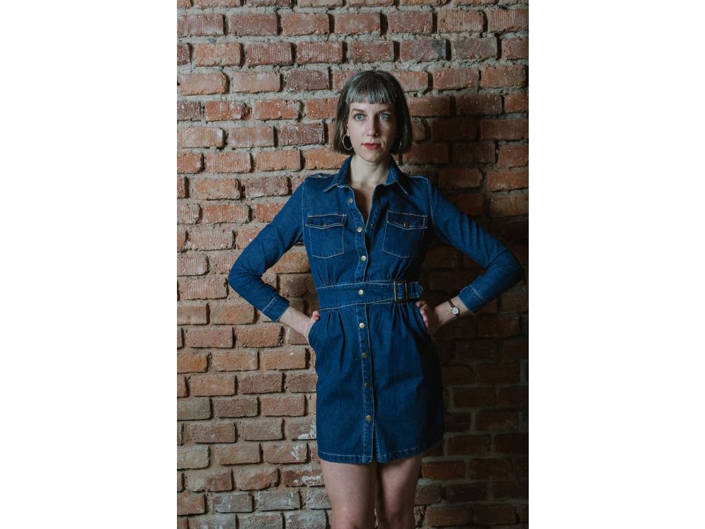 Vintage šaty z džínoviny