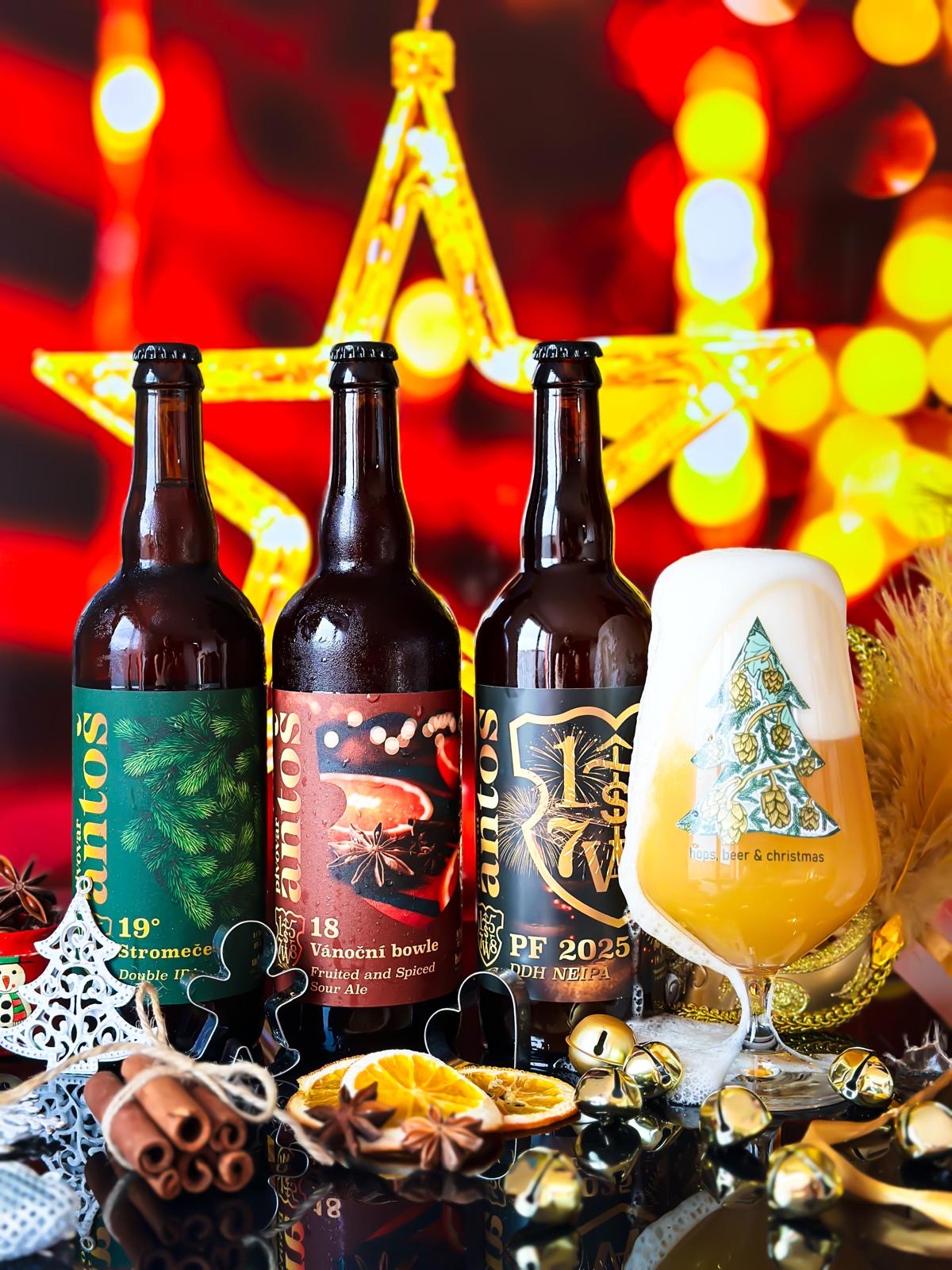 stromeček, vánoční bowle a pf 2025 pivovar antoš