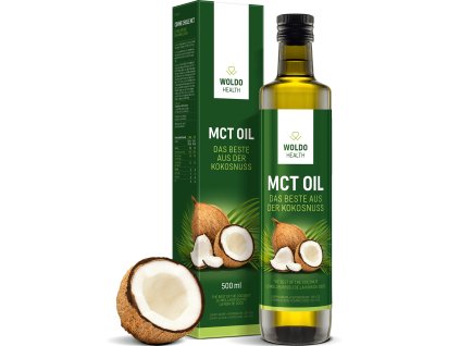 Woldohealth MCT olej 100% kokosového oleje 500 ml