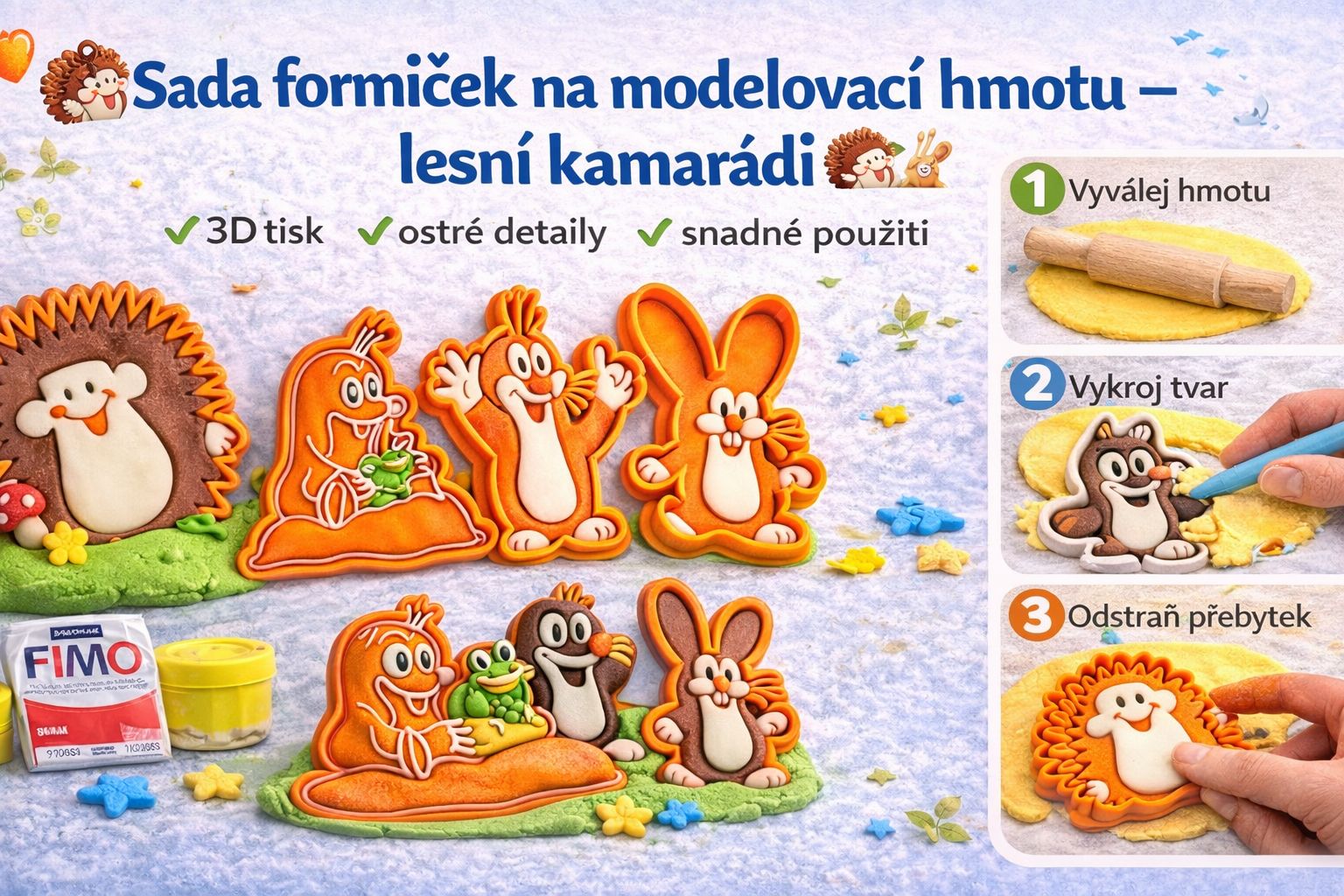 Formičky na modelovací hmoty Krteček