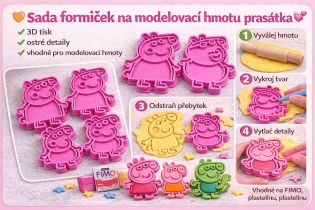Formičky na modelovací hmoty Prasátko pepa a jeho rodina