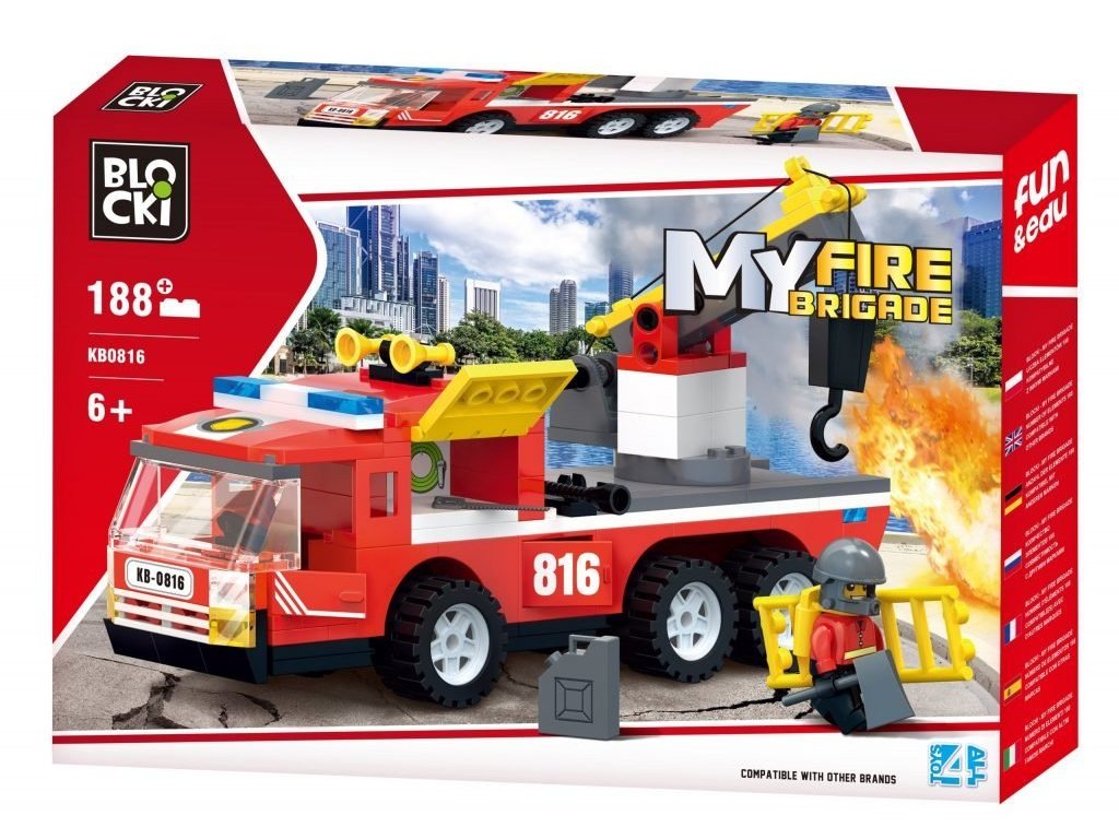7684 blocki stavebnice my fire brigade fire engine with tow hook 188 dilku
