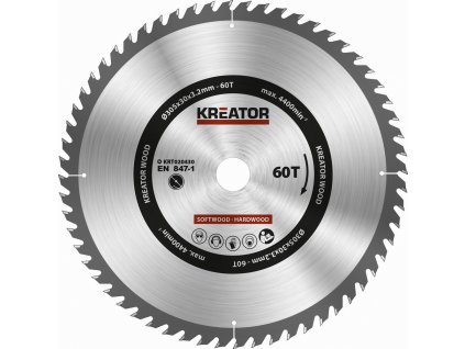 Pilový kotouč na dřevo Kreator KRT020430 305mm 60T