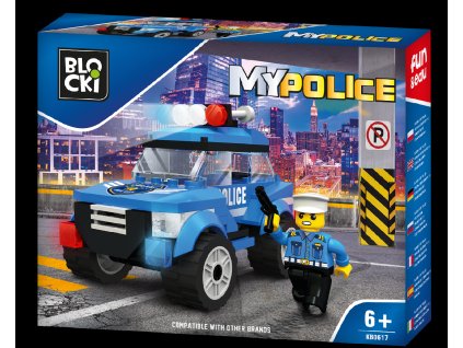 7633 blocki stavebnice my police patrol police car 111 dilku