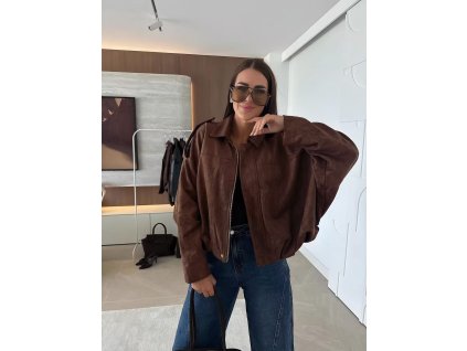 Dámská bunda z eko kůže – stylová podzimní bunda