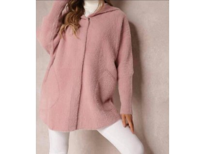 kabátek z aplaky strarorůžový