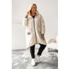 Dámská dlouhá prošívaná bunda s kapucí