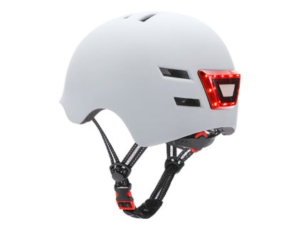 White LED Bike Helmet XL – Bezpečnostní přilba s předním a zadním LED světlem