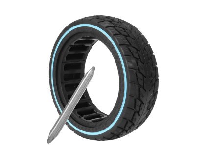 Plná off road pneumatika 8.5×2.5 (modrá linie) + 25 cm montpáka