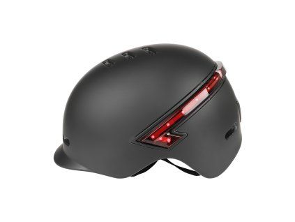 Cyklistická přilba L s LED světly – černá