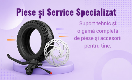 Piese de schimb și service specializat pentru trotinete. Suport tehnic și accesorii: anvelopă, disc de frână și manetă.