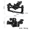 Zadný brzdový strmeň pre 180 mm kotúč – čierny