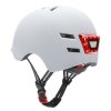 White LED Bike Helmet XL – Bezpečnostná prilba s predným a zadným LED svetlom