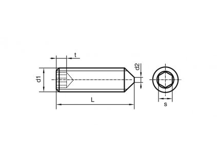 Šroub stavěcí M6x 8 DIN 914 A2 - 9146008.A2