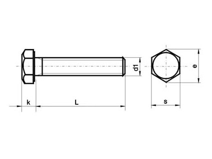 Šroub šestihraný M 8x25 A2 DIN 933  - 2558025.A2