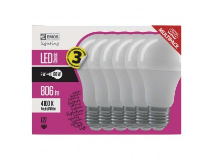 LED Žárovka 9W E27 balení 6ks studená  - zq5141.6