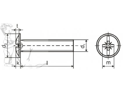 Šroub okrasný M 4 x 40 ZN - 2304040