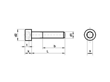 Šroub Imbus M8x25 DIN 912 8.8 ZN - 2808025