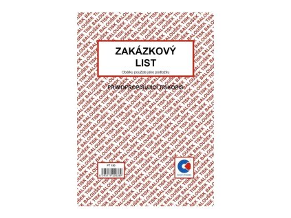 TISKOPIS Zakázkový list, Baloušek A5 samopropis  - 561166