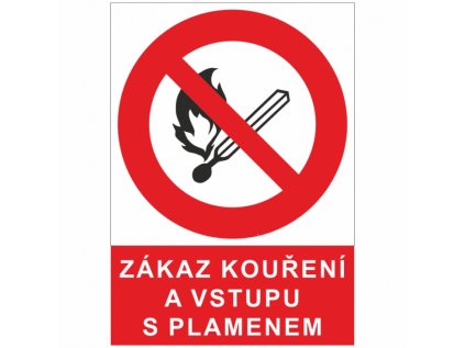 Zákaz kouření a vstupu s plamenem A4-plast- - 14201