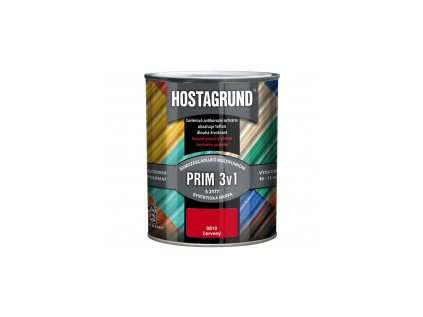 Barva HOSTAGRUND PRIM 3v1/ČERVENÁ 0,6L  - 328649