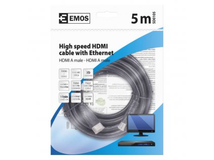 HDMI kabel EMOS, 1.4 high speed, 5m  - SD0105