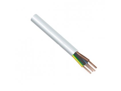 Kabel H05VV-F 4Gx2,5 BÍLÁ (CYSY)  - 17295