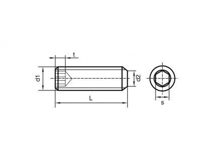 Šroub stavěcí M8x12 DIN 913 - 9138012