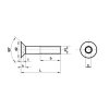 Šroub Imbus M 8x25 zapuštěný DIN 7991 ZN - 79918025