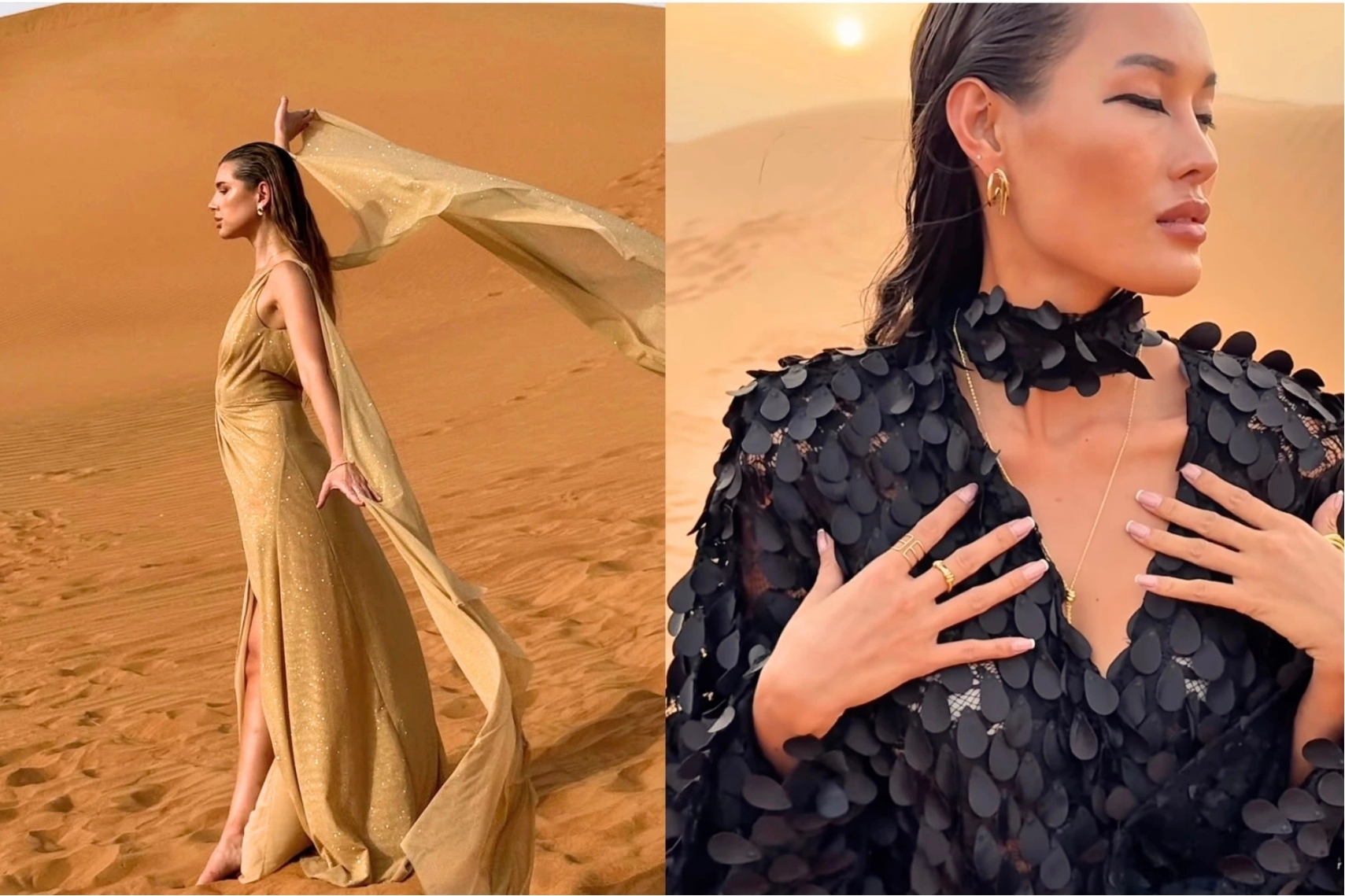 Vàng Moment: Focení editoriálu v Dubaji