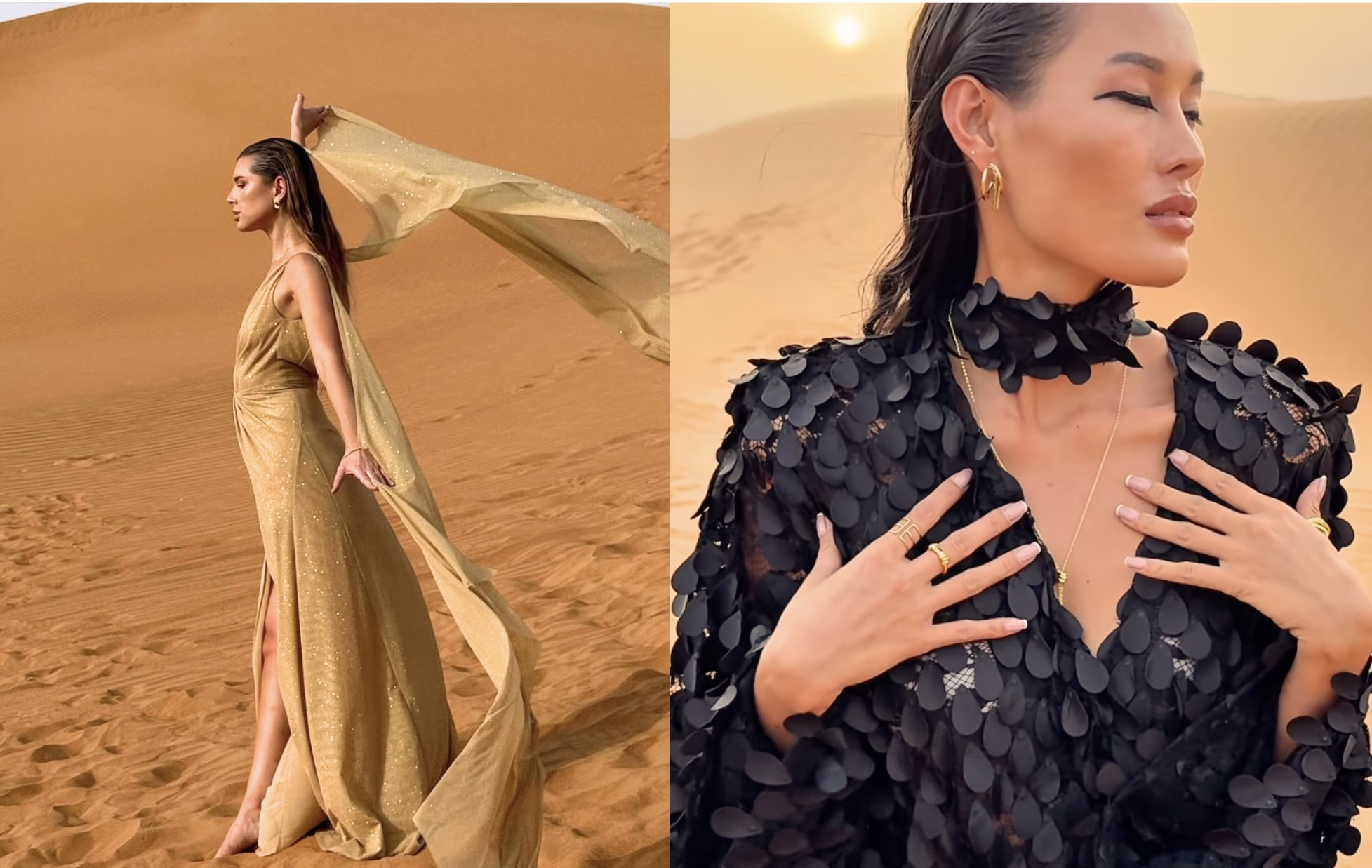 Vàng Moment: Focení editoriálu v Dubaji