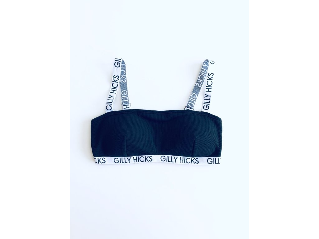Hollister Gilly Hicks pohodlná sportovní podprsenka Bralette s nápisy