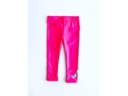 Nike DRI-FIT sportovní dívčí růžové Fitted legíny s logem na nohavici