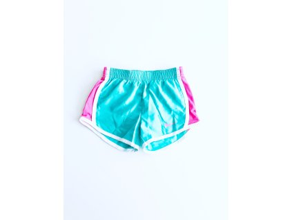 Nike DRI-FIT Logo Mint sportovní dívčí šortky s logem