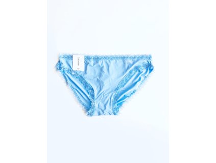 Calvin Klein Crew Blue pohodlné modré kalhotky Bikini s krajkou